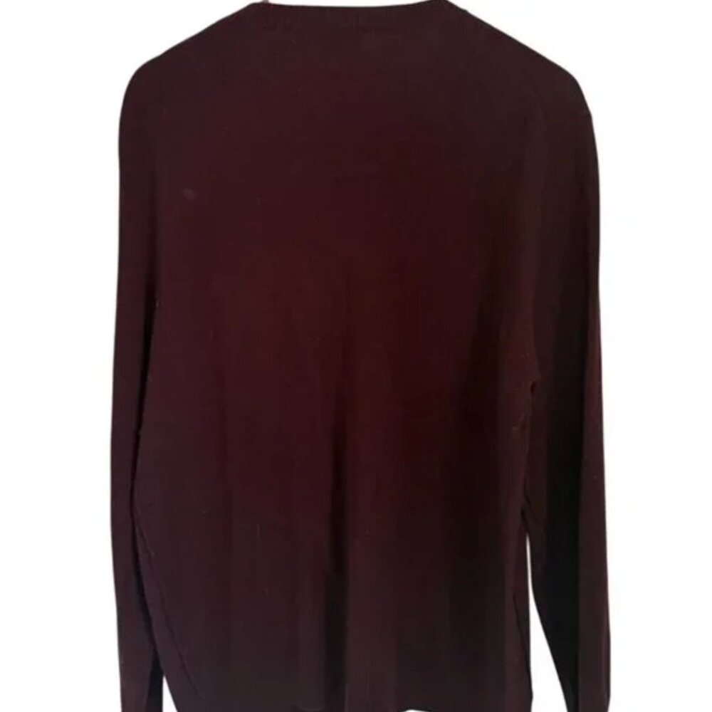 Buck Mason Mens Burgundy 100% Wool Sweater Crewneck Long Sleeve XL - Picture 2 of 5